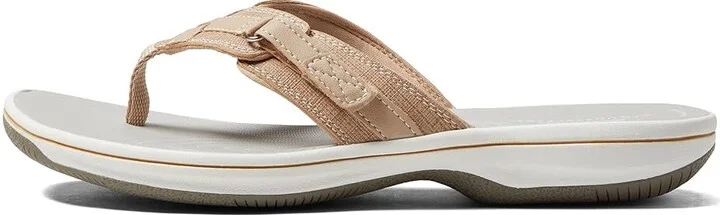 Clarks Breeze Sea Women's Sandals Taupe Synthetic : 5 B - Medium - Image 6
