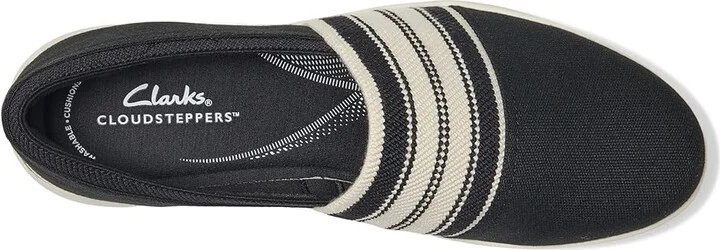 Clarks Breeze Sky Mist Women's Flat Shoes Black Textile : 8 D - Wide, Rubber - Image 2
