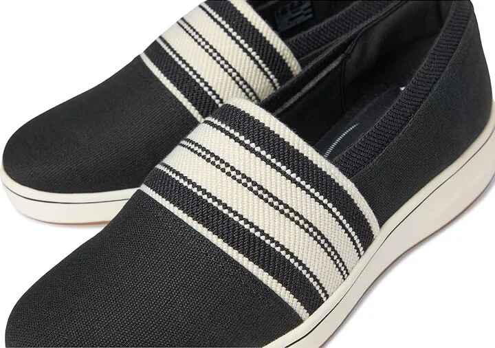 Clarks Breeze Sky Mist Women's Flat Shoes Black Textile : 8 D - Wide, Rubber - Image 7
