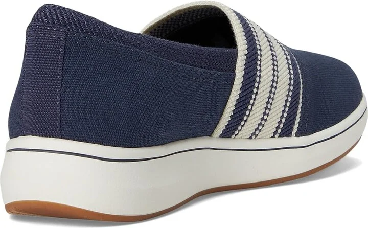 Clarks Breeze Sky Mist Women's Flat Shoes Navy Textile : 6 B - Medium, Rubber - Image 4