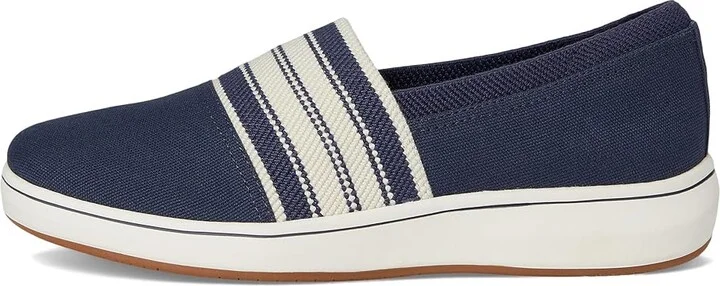 Clarks Breeze Sky Mist Women's Flat Shoes Navy Textile : 6 B - Medium, Rubber - Image 6