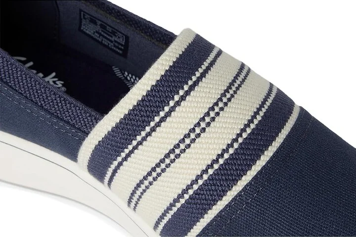 Clarks Breeze Sky Mist Women's Flat Shoes Navy Textile : 6 B - Medium, Rubber - Image 7