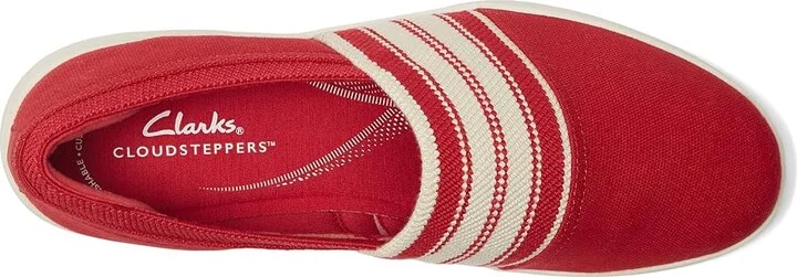 Clarks Breeze Sky Mist Women's Flat Shoes Red Textile : 7 A - Narrow, Rubber - Image 2
