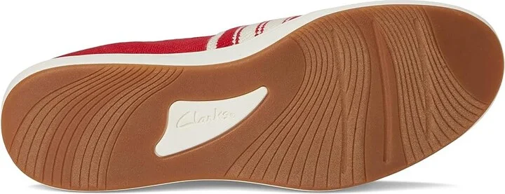 Clarks Breeze Sky Mist Women's Flat Shoes Red Textile : 7 A - Narrow, Rubber - Image 3