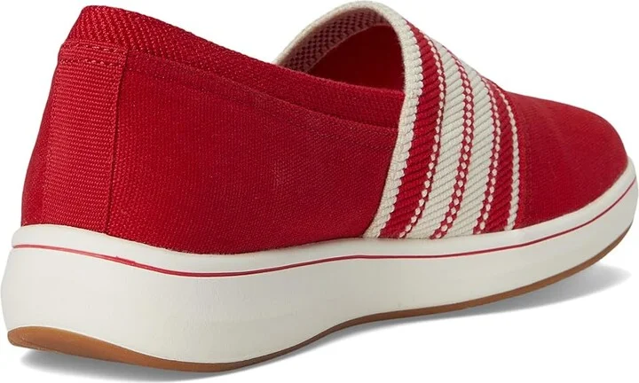 Clarks Breeze Sky Mist Women's Flat Shoes Red Textile : 7 A - Narrow, Rubber - Image 4