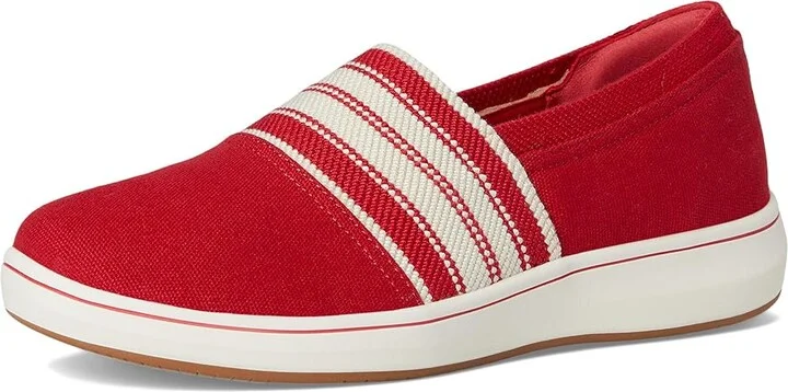 Clarks Breeze Sky Mist Women's Flat Shoes Red Textile : 7 A - Narrow, Rubber - Image 5