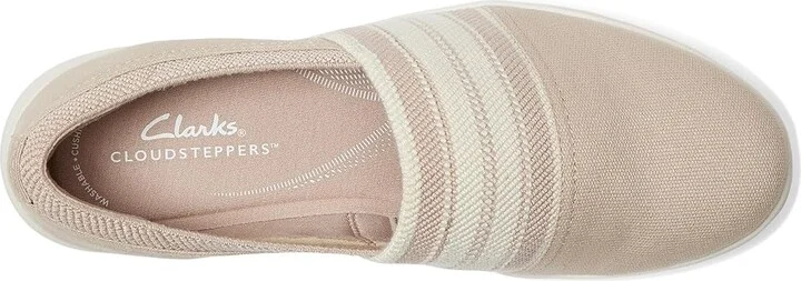 Clarks Breeze Sky Mist Women's Flat Shoes Sand Textile : 10 A - Narrow, Rubber - Image 2