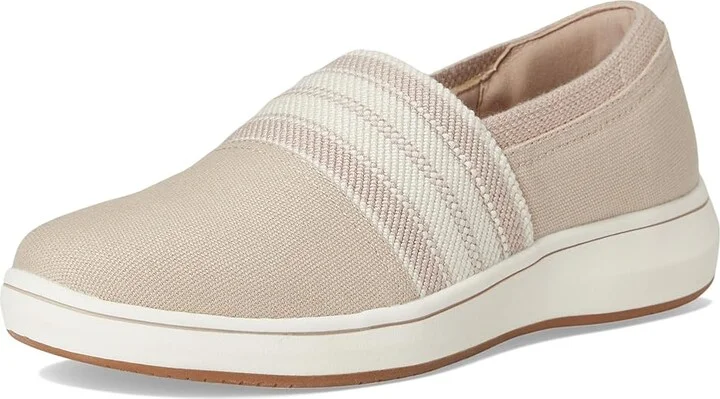 Clarks Breeze Sky Mist Women's Flat Shoes Sand Textile : 10 A - Narrow, Rubber - Image 5