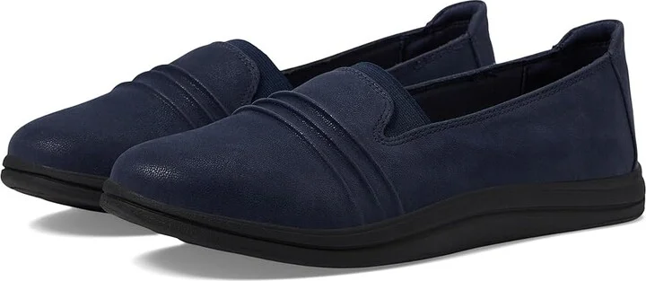 Clarks Breeze Sol Women's Flat Shoes Navy : 12 B - Medium, Rubber