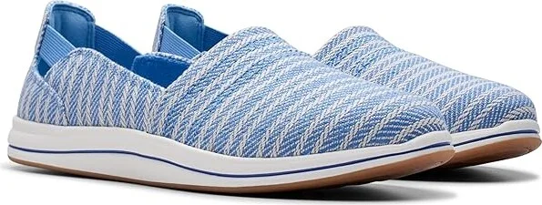 Clarks Breeze Step II Women's Shoes Denim Blue Textile : 8 B - Medium