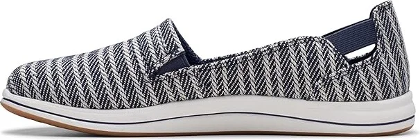 Clarks Breeze Step II Women's Shoes Navy Textile : 6 D - Wide - Image 5