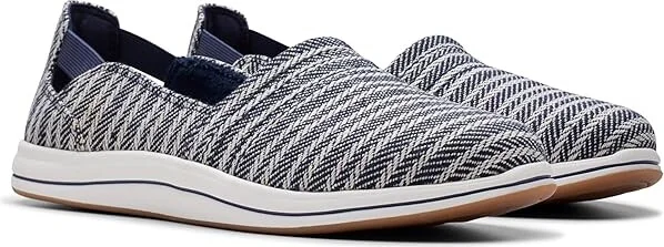 Clarks Breeze Step II Women's Shoes Navy Textile : 6 D - Wide