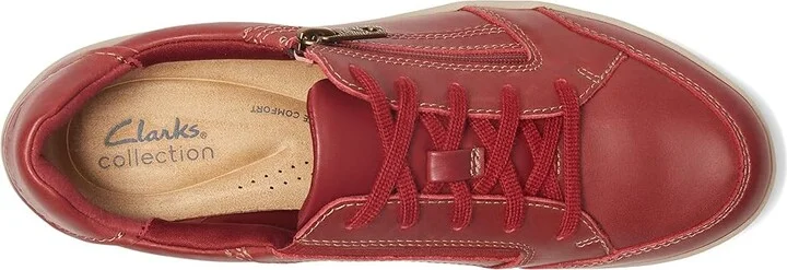 Clarks Bryianne Bayla Women's Shoes Red Leather : 9 B - Medium - Image 2