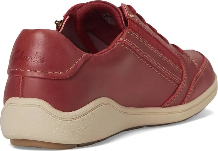 Clarks Bryianne Bayla Women's Shoes Red Leather : 9 B - Medium - Image 4