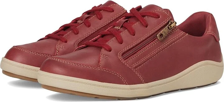 Clarks Bryianne Bayla Women's Shoes Red Leather : 9 B - Medium