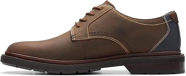 Clarks Burchill Derby Men's Lace Up Wing Tip Shoes Beeswax Leather : 11.5 D - Medium - Image 5