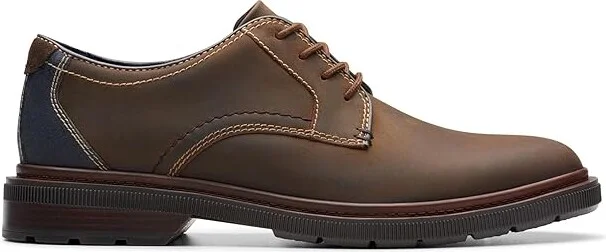 Clarks Burchill Derby Men's Lace Up Wing Tip Shoes Beeswax Leather : 11.5 D - Medium - Image 6