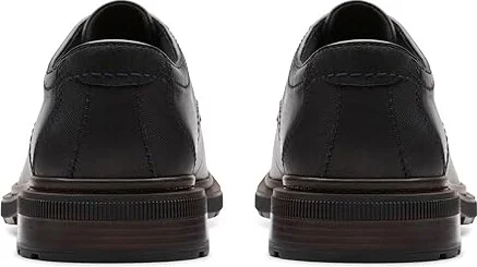 Clarks Burchill Derby Men's Lace Up Wing Tip Shoes Black Leather : 9.5 D - Medium - Image 4