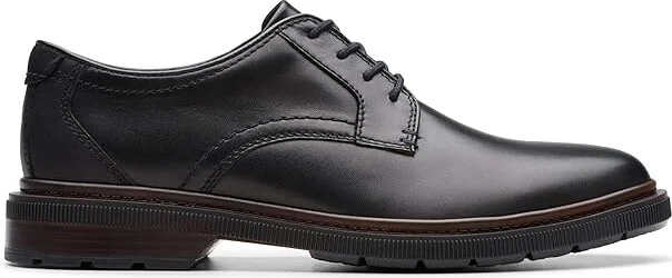 Clarks Burchill Derby Men's Lace Up Wing Tip Shoes Black Leather : 9.5 D - Medium - Image 6