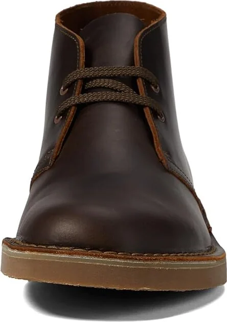 Clarks Bushacre 3 Men's Shoes Dark Brown Leather : 9 EE - Wide - Image 2