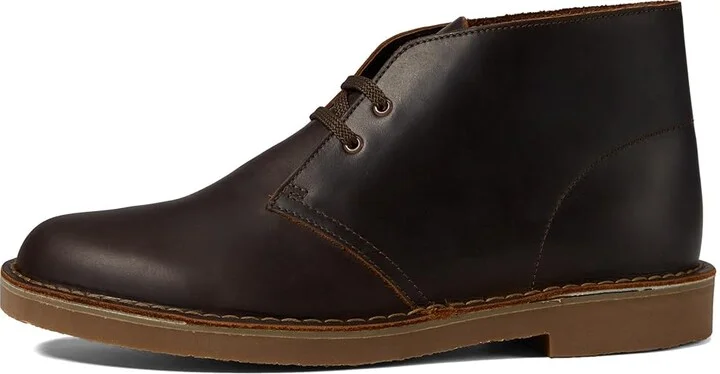 Clarks Bushacre 3 Men's Shoes Dark Brown Leather : 9 EE - Wide - Image 6