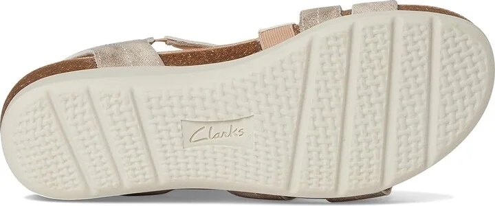 Clarks Calenne Clara Women's Sandals Bronze Metallic Textile : 7 B - Medium, Leather - Image 3