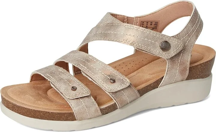 Clarks Calenne Clara Women's Sandals Bronze Metallic Textile : 7 B - Medium, Leather - Image 5