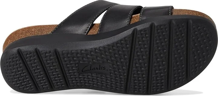 Clarks Calenne Lily Women's Sandals Black Leather : 7 B - Medium, Leather/Rubber - Image 3