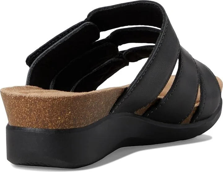 Clarks Calenne Lily Women's Sandals Black Leather : 7 B - Medium, Leather/Rubber - Image 4