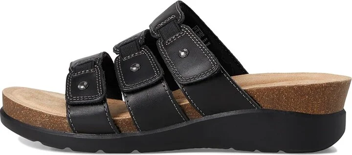 Clarks Calenne Lily Women's Sandals Black Leather : 7 B - Medium, Leather/Rubber - Image 6