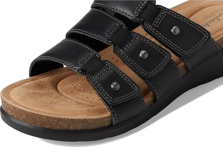 Clarks Calenne Lily Women's Sandals Black Leather : 7 B - Medium, Leather/Rubber - Image 7