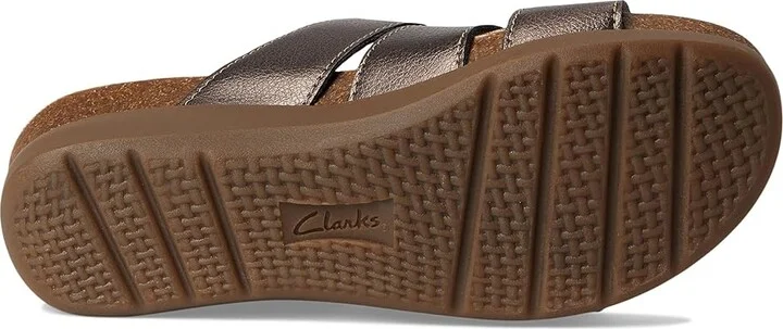Clarks Calenne Lily Women's Sandals Bronze Metallic Leather : 10 D - Wide, Leather/Rubber - Image 3