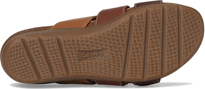 Clarks Calenne Lily Women's Sandals Brown Leather : 5.5 B - Medium, Leather/Rubber - Image 3
