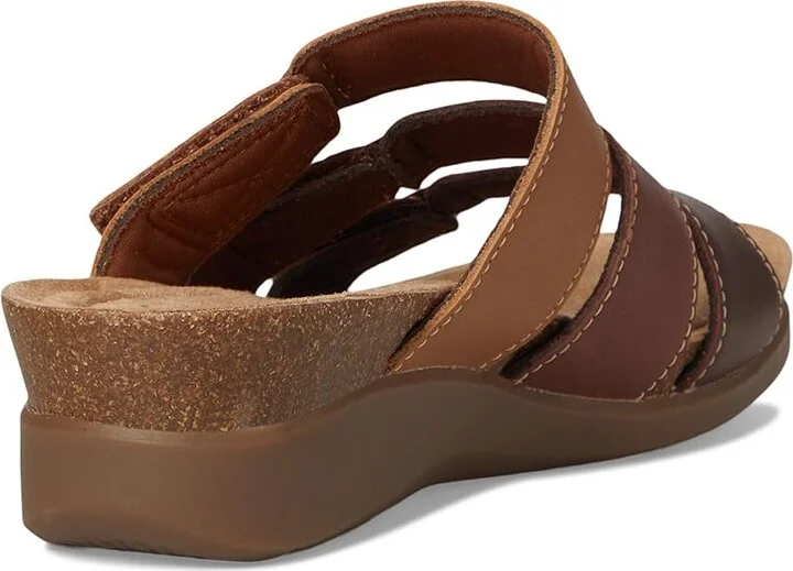 Clarks Calenne Lily Women's Sandals Brown Leather : 5.5 B - Medium, Leather/Rubber - Image 4