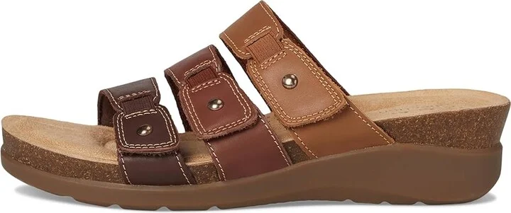 Clarks Calenne Lily Women's Sandals Brown Leather : 5.5 B - Medium, Leather/Rubber - Image 6