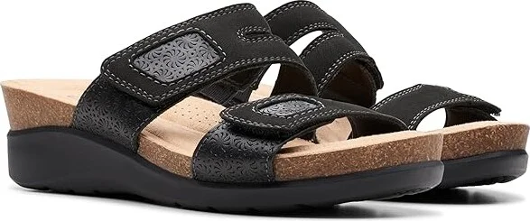 Clarks Calenne Maye Women's Sandals Black Combi : 8.5 B - Medium, Leather
