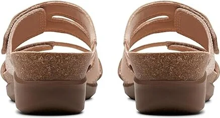 Clarks Calenne Maye Women's Sandals Sand Combi : 10 B - Medium, Leather - Image 4