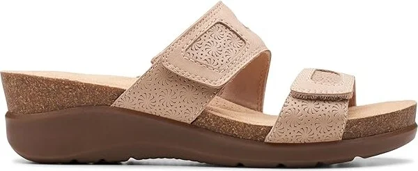 Clarks Calenne Maye Women's Sandals Sand Combi : 10 B - Medium, Leather - Image 6