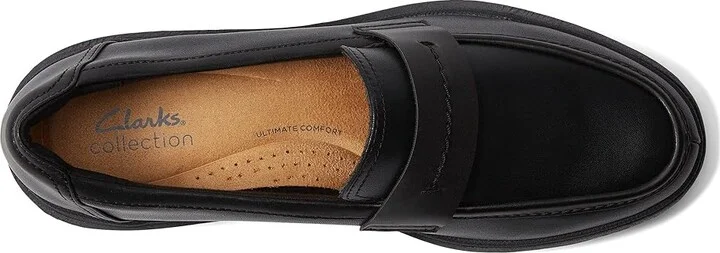 Clarks Calla Ease Women's Shoes Black Leather : 5 B - Medium - Image 2
