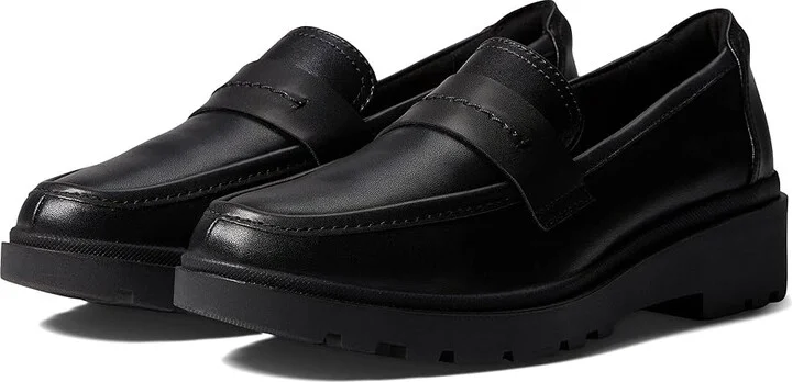 Clarks Calla Ease Women's Shoes Black Leather : 5 B - Medium