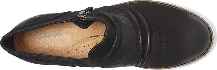 Clarks Camzin Pace Women's Flat Shoes Black Nubuck : 7.5 D - Wide - Image 2
