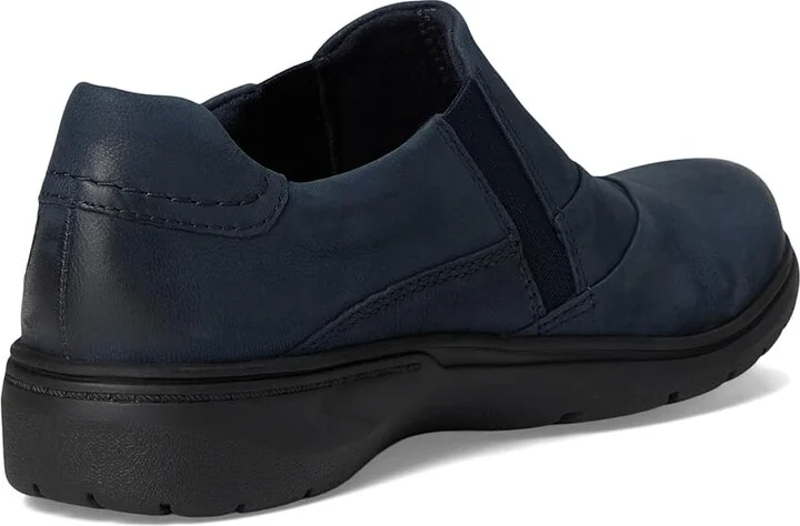 Clarks Carleigh Abby Women's Flat Shoes Navy Nubuck : 6 B - Medium, Leather - Image 4