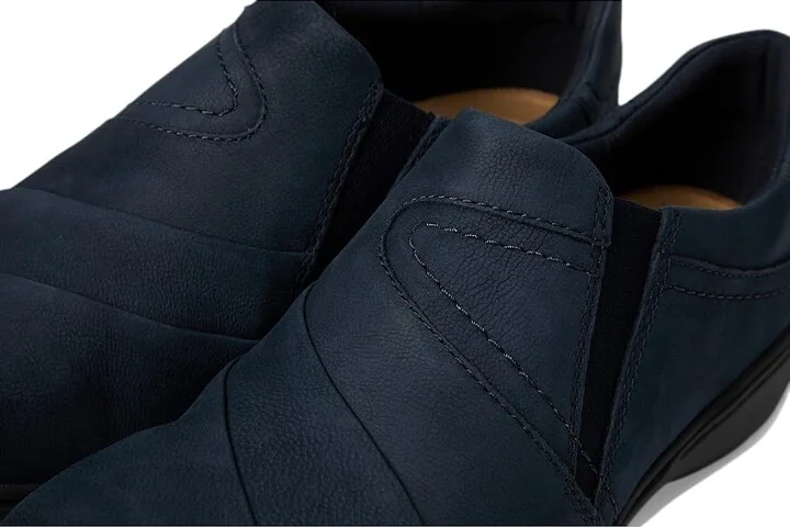 Clarks Carleigh Abby Women's Flat Shoes Navy Nubuck : 6 B - Medium, Leather - Image 7