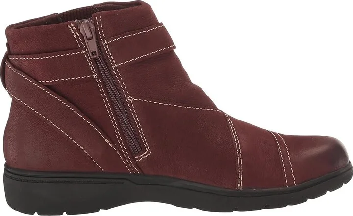 Clarks Carleigh Dalia Women's Boots Burgundy Nubuck : 9.5 B - Medium, Leather - Image 5