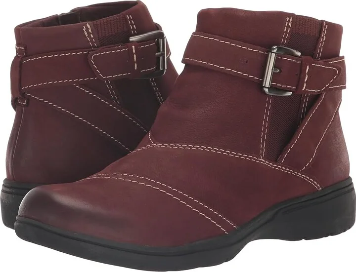 Clarks Carleigh Dalia Women's Boots Burgundy Nubuck : 9.5 B - Medium, Leather