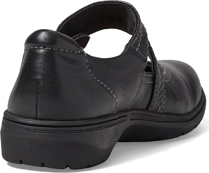 Clarks Carleigh Jane Women's Flat Shoes Black Leather : 10 D - Wide - Image 4