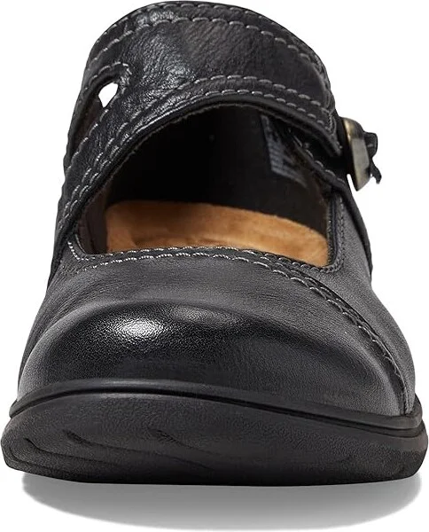 Clarks Carleigh Jane Women's Flat Shoes Black Leather : 10 D - Wide - Image 5