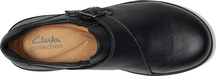 Clarks Carleigh Jazz Women's Flat Shoes Black Leather : 7.5 B - Medium, Synthetic - Image 2