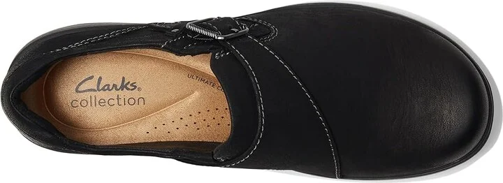 Clarks Carleigh Jazz Women's Flat Shoes Black Nubuck : 5.5 B - Medium, Synthetic - Image 2