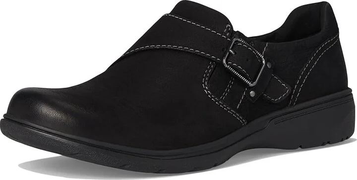 Clarks Carleigh Jazz Women's Flat Shoes Black Nubuck : 5.5 B - Medium, Synthetic - Image 5